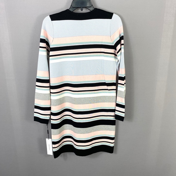 Calvin Klein Women Multicolor Stripe Long Sleeves Open Front Colorblock … - Picture 5 of 9